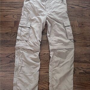 REI Kids Beige sahara hiking zip off Cargo Pants 10/12